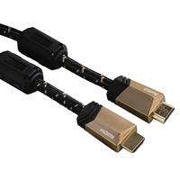 Hama Premium HDMIâÂ„¢-kabel met ethernet, conn. - conn., ferriet, metaal, 1,