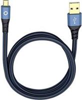 oehlbach USB 2.0 Anschlusskabel [1x USB 2.0 Stecker A - 1x USB 2.0 Stecker Micro-B] 3.00m Blau vergo
