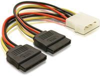 Kabel Adapter 4pin St. > 2x SATA