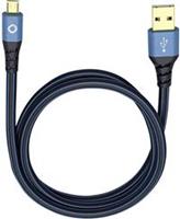 oehlbach USB 2.0 Anschlusskabel [1x USB 2.0 Stecker A - 1x USB 2.0 Stecker Micro-B] 5.00m Blau vergo