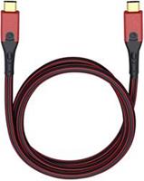 oehlbach USB 3.1 Anschlusskabel [1x USB-C™ Stecker - 1x USB-C™ Stecker] 0.50m Rot/Schwarz vergol