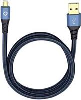 oehlbach USB 2.0 Anschlusskabel [1x USB 2.0 Stecker A - 1x USB 2.0 Stecker Micro-B] 0.50m Blau vergo