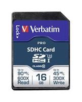 Verbatim SDHC geheugenkaart UHS-I, klasse 10, 16 GB
