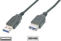 Digitus USB-kabel USB 3.2 Gen1 (USB 3.0 / USB 3.1 Gen1) USB-A stekker, USB-A bus 3.00 m Zwart AK-300203-030-S