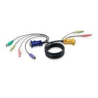 Kvm Kabelsatz PS/2 mit Audio Länge 3m (2L-5303P) (2L-5303P) - Aten