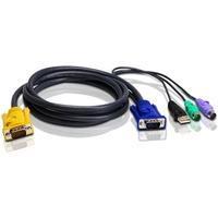 ATEN 2L-5303UP VGA+USB PS/2 KVM kabel 3m