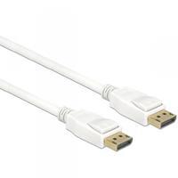Delock Premium DisplayPort kabel - versie 1.2 (4K 60 Hz) / wit - 2 meter