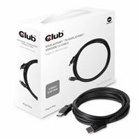 Club3D DisplayPort Anschlusskabel [1x DisplayPort Stecker - 1x DisplayPort Stecker] 3.00m Schwarz