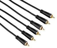 Audio/video kabel 3 cinch Gold 3M, 3 ster - 