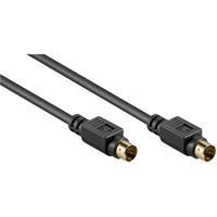 goobay S-Video-Verbindungskabel, einzeln geschirmt - Mini-DIN 4-Stecker (S-Video) Mini-DIN 4-Stecker (S-Video), 2 m (50058)