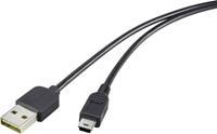 renkforce USB 2.0 A/Mini-B Anschlusskabel 1,8m mit Wende-Stecker - Kabel nie wieder falsch herum ein