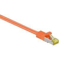 pro RJ45 patch cord CAT 6A S/FTP (PiMF) 500 MHz with CAT 7 raw cable orange