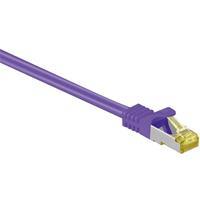 pro RJ45 patch cord CAT 6A S/FTP (PiMF) 500 MHz with CAT 7 raw cable violet