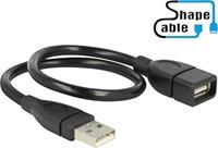 Quality4All DeLOCK Kabel USB 2.0 A Stecker > einer weiblichen ShapeCable 0,35 m -
