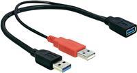 Kabel USB 3.0 Y - Buchse 1x > USB 3.0-A ST+ USB 2.0-A ST 30cm - Delock