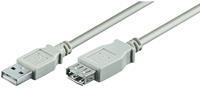 LogiLink USB 2.0 Verlängerungskabel, grau, 2,0 m