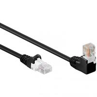 pro CAT 5e patchcable 1x 90°angled U/UTP black 0.25 m