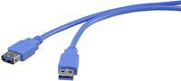 renkforce USB 3.0 Verlängerungskabel [1x USB 3.0 Stecker A - 1x USB 3.0 Buchse A] 1.80m Blau vergol