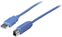 Vedimedia USB 3.0 A/B kabel 3,0 m blauw - AKTIE!