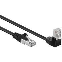 PK-C5 1SW1XAGW - 1 m Cat.5e Patchkabel,1x90° Stecker,schwarz (94187) - Goobay