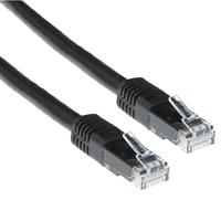 Black 2 meter u/utp CAT6 patch cable with RJ45 connectors. Cat6 u/utp black 2.00m (IB8902) (IB8902) - ACT