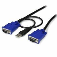 StarTech.com 2-in-1 Ultra Thin USB KVM Kabel - Tastatur / Video / Mouse / USB Kabel