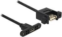 Delock USB Micro B - USB A Inbouw kabel - 