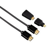 HDMI-Kabel 1, 5 m + 2 Adapter - Hama