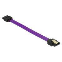 DeLOCK SATA Kabel 6 Gb/s 10 cm gerade / gerade Metall violett Premium