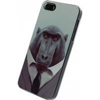 Xccess Metal Plate Cover Apple iPhone 5/5S/SE Funny Chimpanzee - Xcces
