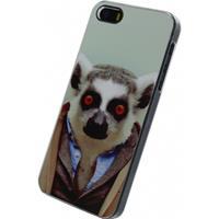 Xccess Metal Plate Cover Apple iPhone 5/5S/SE Funny Lemur - 
