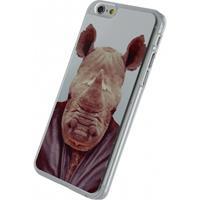 Xccess Metal Plate Cover Apple iPhone 6/6S Funny Rhino - 