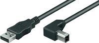 USB-Kabel Anschl. ab St/St 90¿ 0.5m schwarz (93016) - Goobay