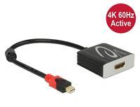 DeLOCK Mini-DisplayPort/HDMI Adapter 4K, 60 Hz, Aktiv 0,20 m schwarz