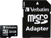 Verbatim Micro SDHC 32GB* - Klasse 10 met adapter