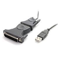 StarTech USB to RS232 DB9/DB25 Serial Adapter Cable - M/M