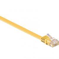 Cat 6 Flach-Patchkabel, u/utp - Kupferleiter (cu), Gelb, 1,5 m (96408) - Goobay