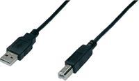 Assmann USB 2.0 kabel A-B M/M Zwart 3m