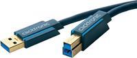 clicktronic USB 3.0 A naar USB B Kabel - Professioneel - 
