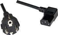 LogiLink Apparaatsnoer met haakse C13 plug en rechte stekker - 3x 1,50mm / zwart - 5 meter