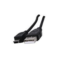 digitus USB 2.0 Anschlusskabel [1x USB 2.0 Stecker A - 1x USB 2.0 Stecker Mini-B] 1.80m Schwarz mit