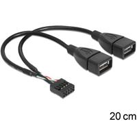 DeLOCK Cable USB 2.0 type-A 2 x female t