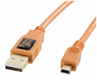 tethertools Tether Tools USB-kabel USB-mini-B stekker, USB-A stekker 4.60 m Oranje CU5451