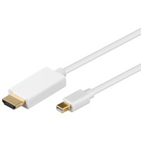 Goobay Mini-DisplayPort / HDMI Anschlusskabel [1x Mini-DisplayPort Stecker - 1x HDMI-Stecker] 2.00 m Weiß