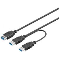 Goobay USB 3.0 SuperSpeed dual Stromkabel<br>2 X inchesAinches-Stecker auf in