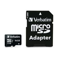 Verbatim Micro SDHC 16GB* - Klasse 10 met adapter