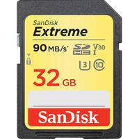 SanDisk SDHC Extreme 32GB 90MB/s V30 Class U3