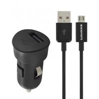 Mobiparts Premium USB Car Charger 1A + Micro USB Cable Black