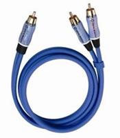 Oehlbach 22710, Boom! subwooferkabel 2xrca, m/m, 10m, blauw