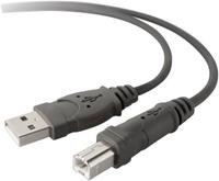 belkin USB 2.0 Anschlusskabel [1x USB 2.0 Stecker A - 1x USB 2.0 Stecker B] 1.80m Schwarz